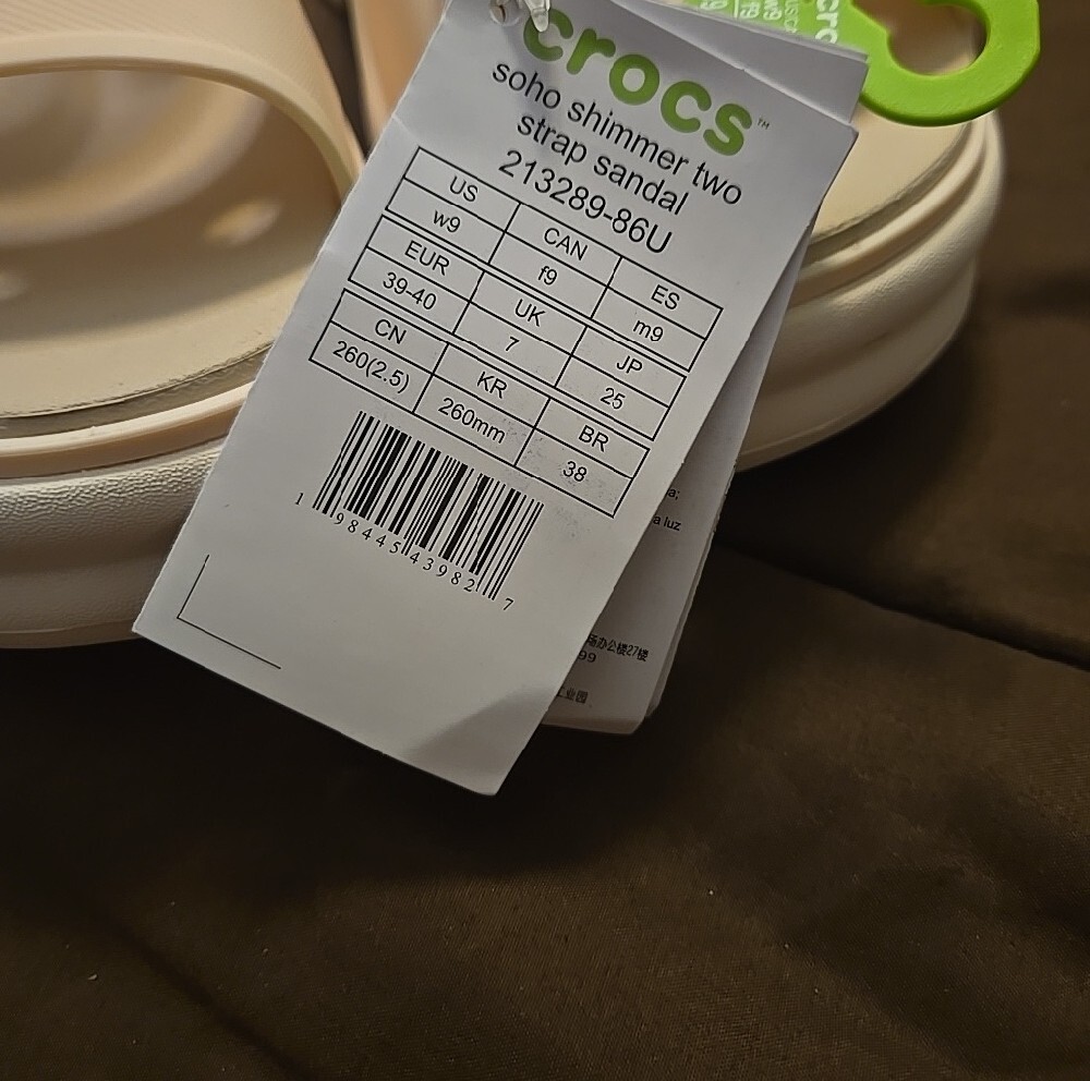 CROCS Soho Two Strap Sandals with Shimmer Strap - Picture 2 of 8